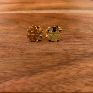 Tory Burch Logo Stud Earrings